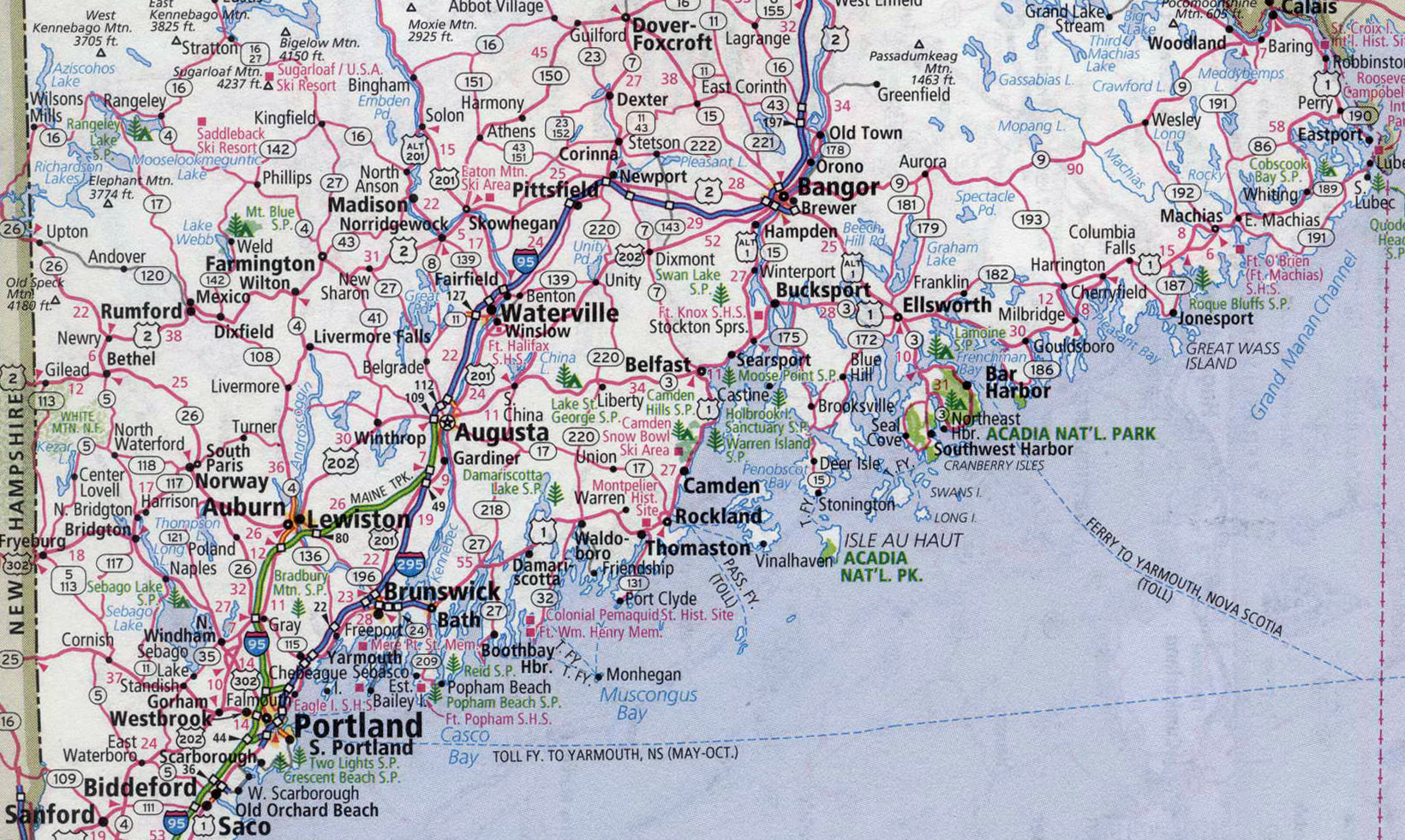 Maine Road Map 1660 