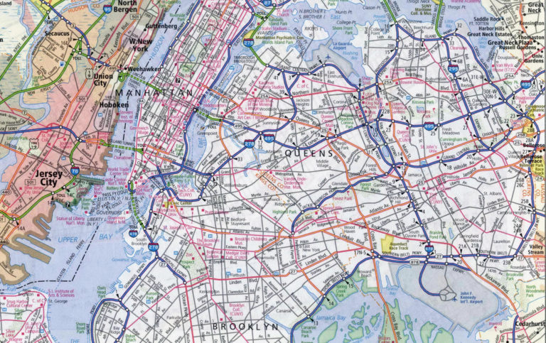 Detail of New York road map - Adoptee Rights Law Center