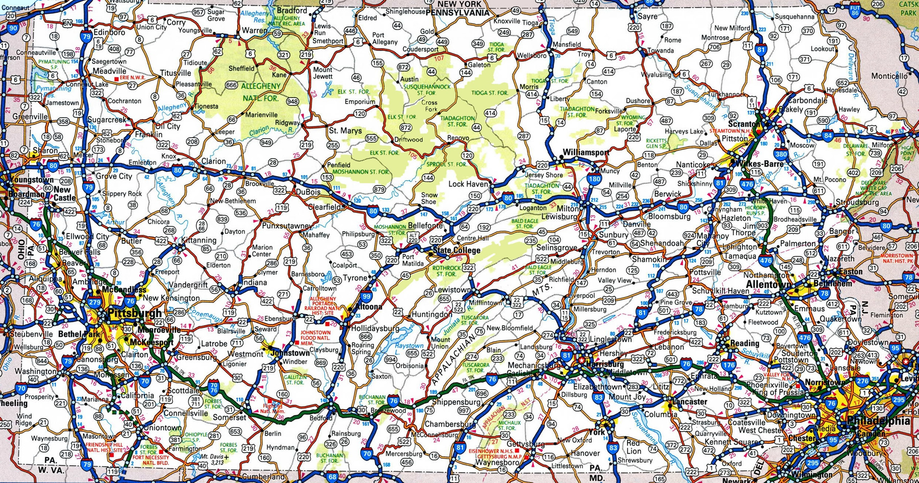 Detail From Pennsylvania Road Map Adoptee Rights Law Center
