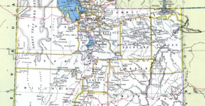 Detail from Utah road map