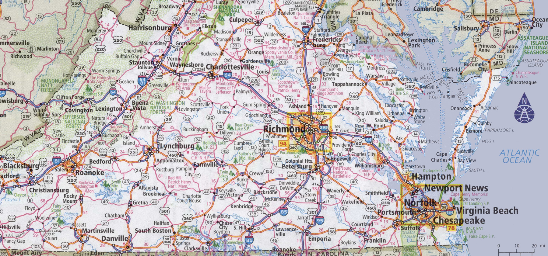 Virginia Highway Map Get Latest Map Update