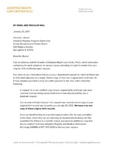 Letter to IDPH