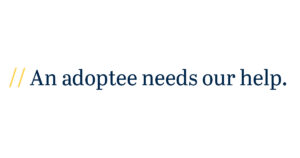 An adoptee needs our help